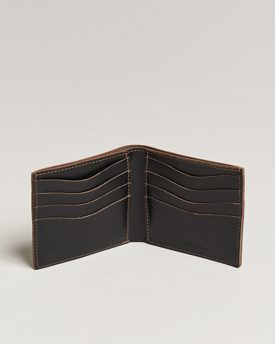 Mies | RRL Tumbled Leather Billfold Wallet Black/Brown | RRL | Tumbled Leather Billfold Wallet Black/Brown