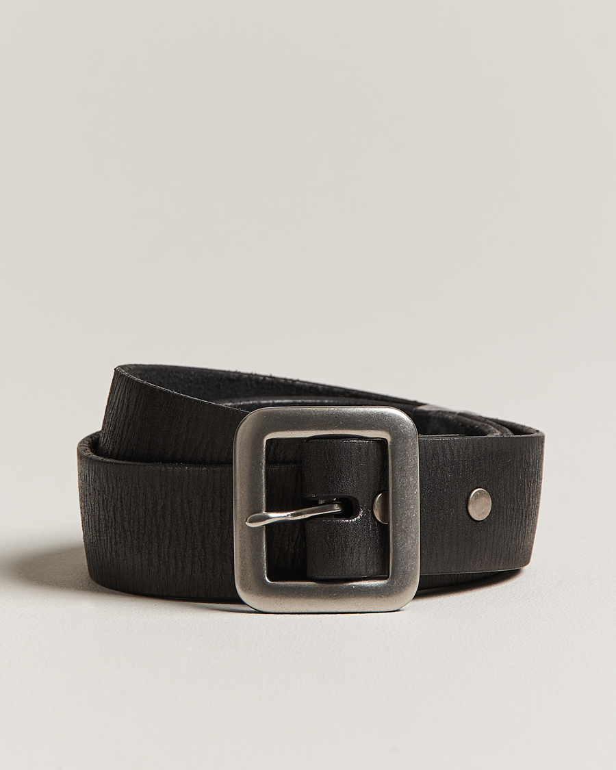 Mies | RRL Tumbled Leather Belt Vintage Black | RRL | Tumbled Leather Belt Vintage Black