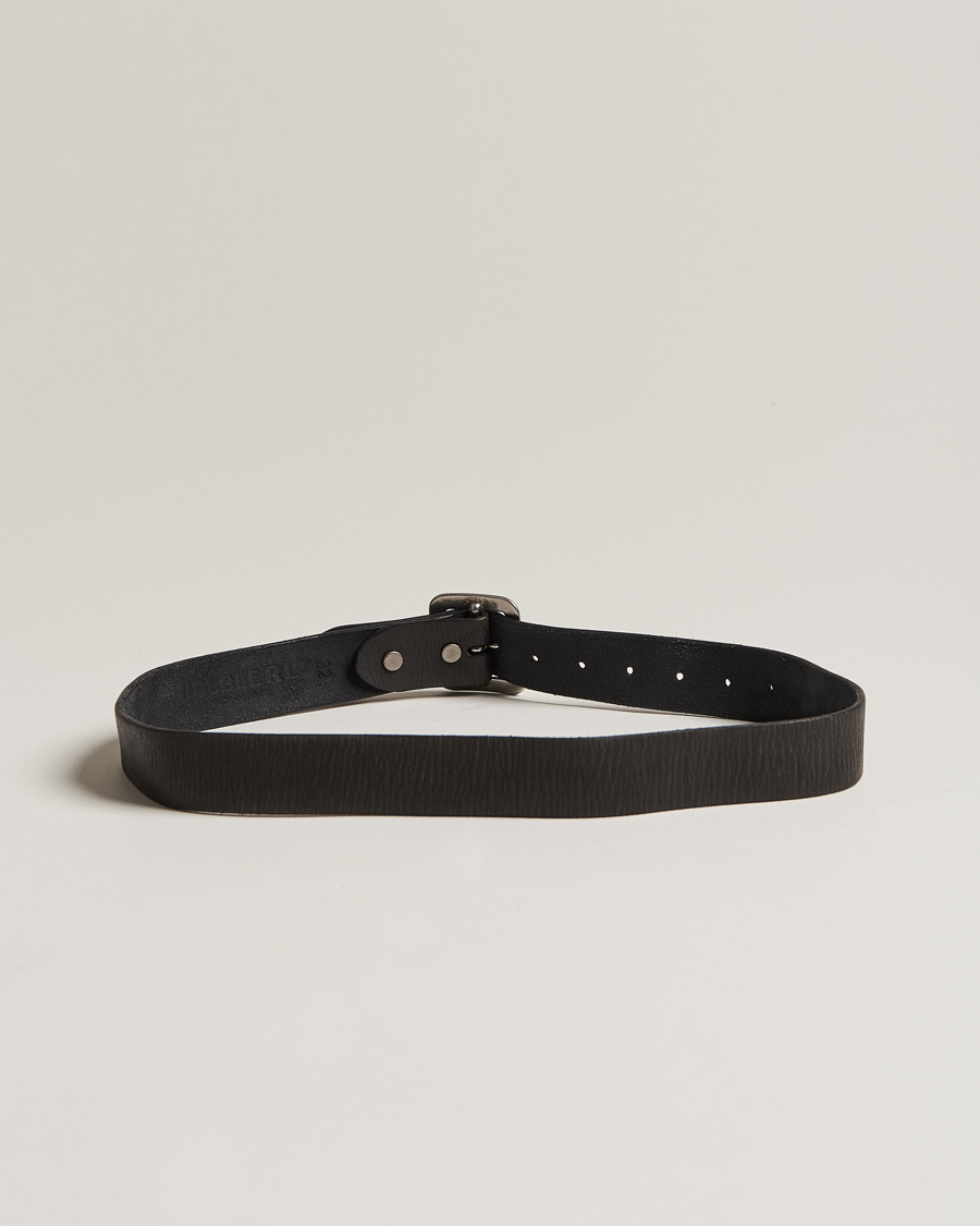 Mies |  | RRL | Tumbled Leather Belt Vintage Black