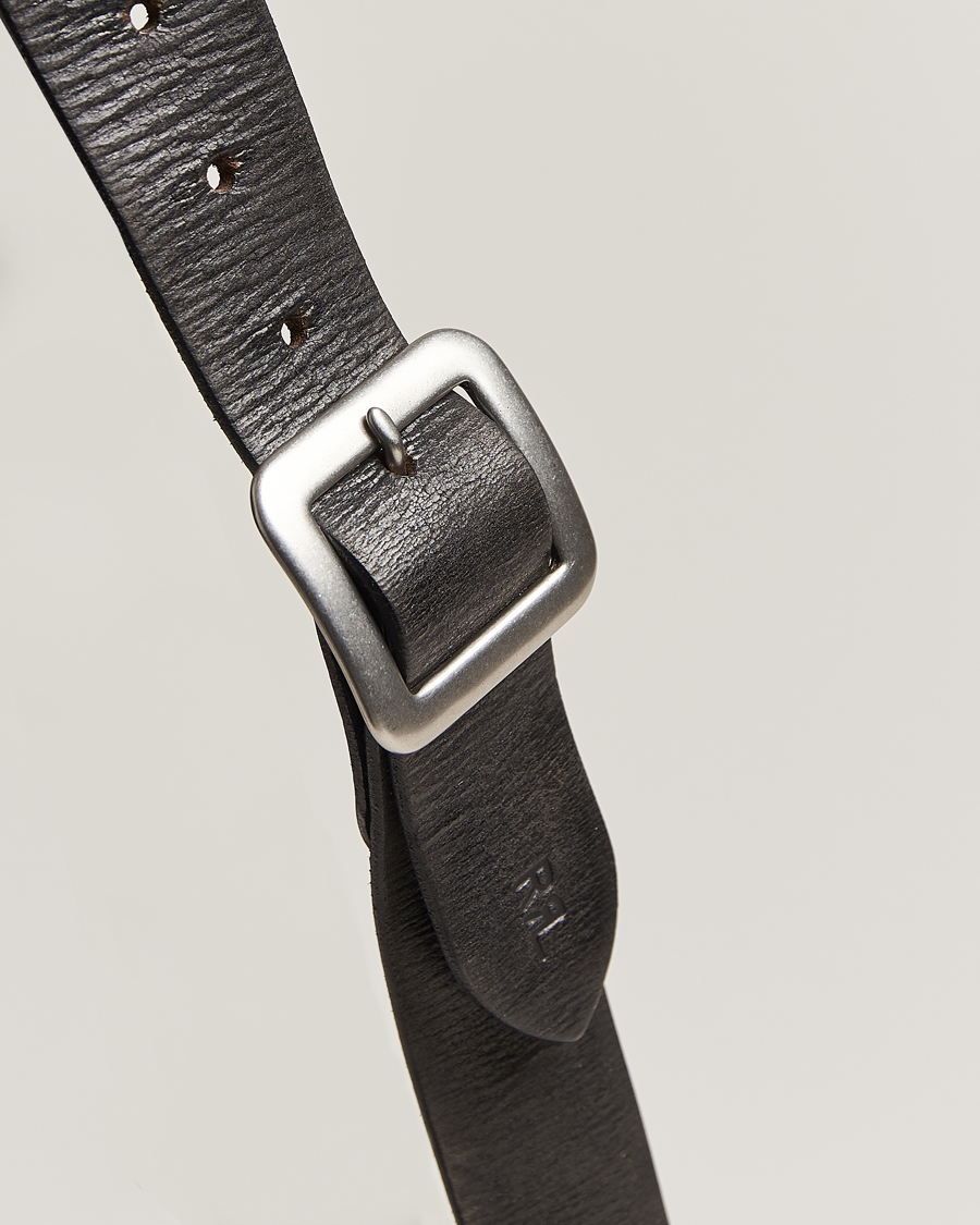 Mies | RRL Tumbled Leather Belt Vintage Black | RRL | Tumbled Leather Belt Vintage Black