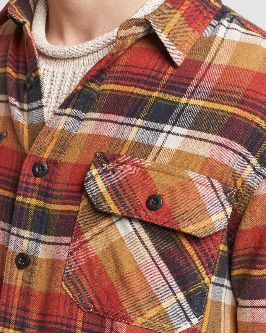Mies | Kauluspaidat | Pendleton | Burnside Flannel Shirt Tan/Red Plaid
