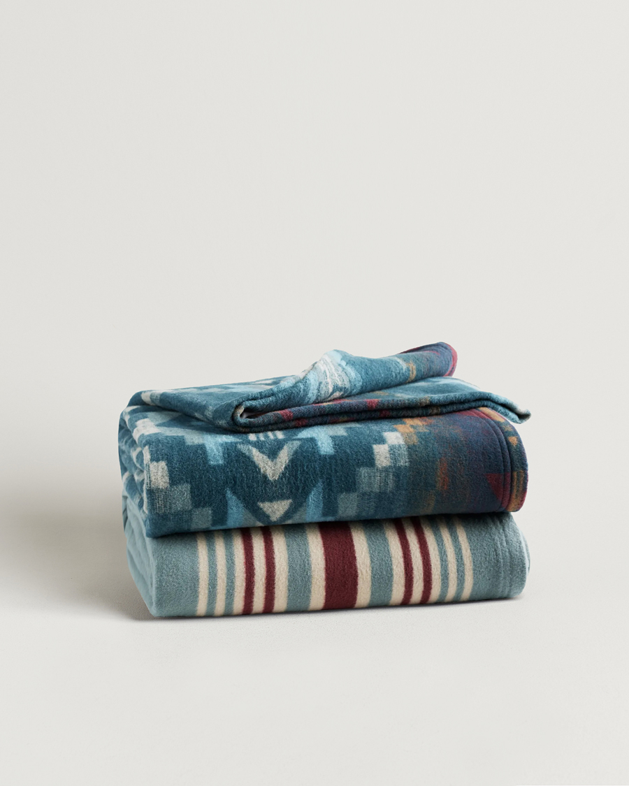 Mies | Pendleton Blanket Set 2-Pack Carico/Marine Stripe | Pendleton | Blanket Set 2-Pack Carico/Marine Stripe