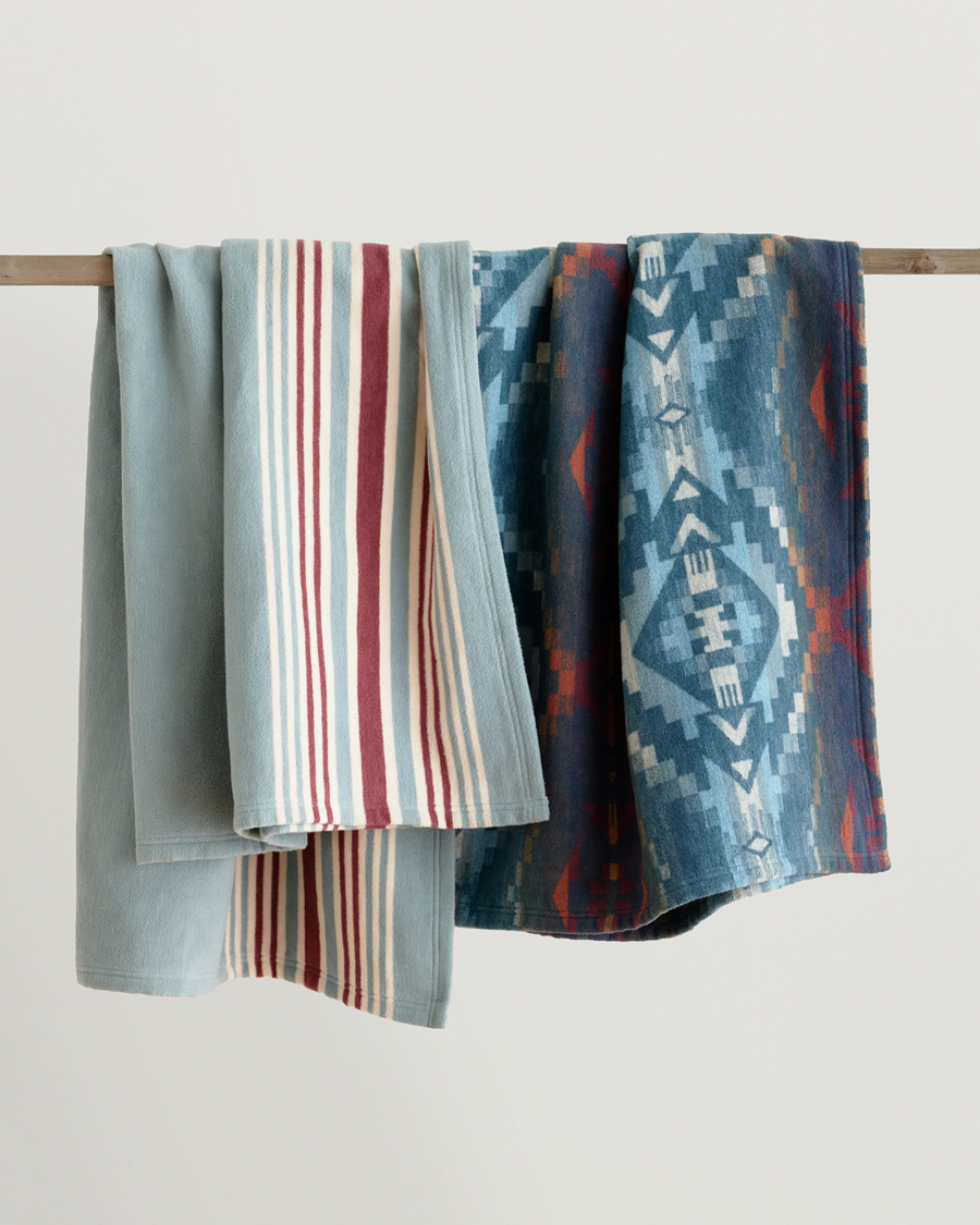 Mies | Pendleton Blanket Set 2-Pack Carico/Marine Stripe | Pendleton | Blanket Set 2-Pack Carico/Marine Stripe