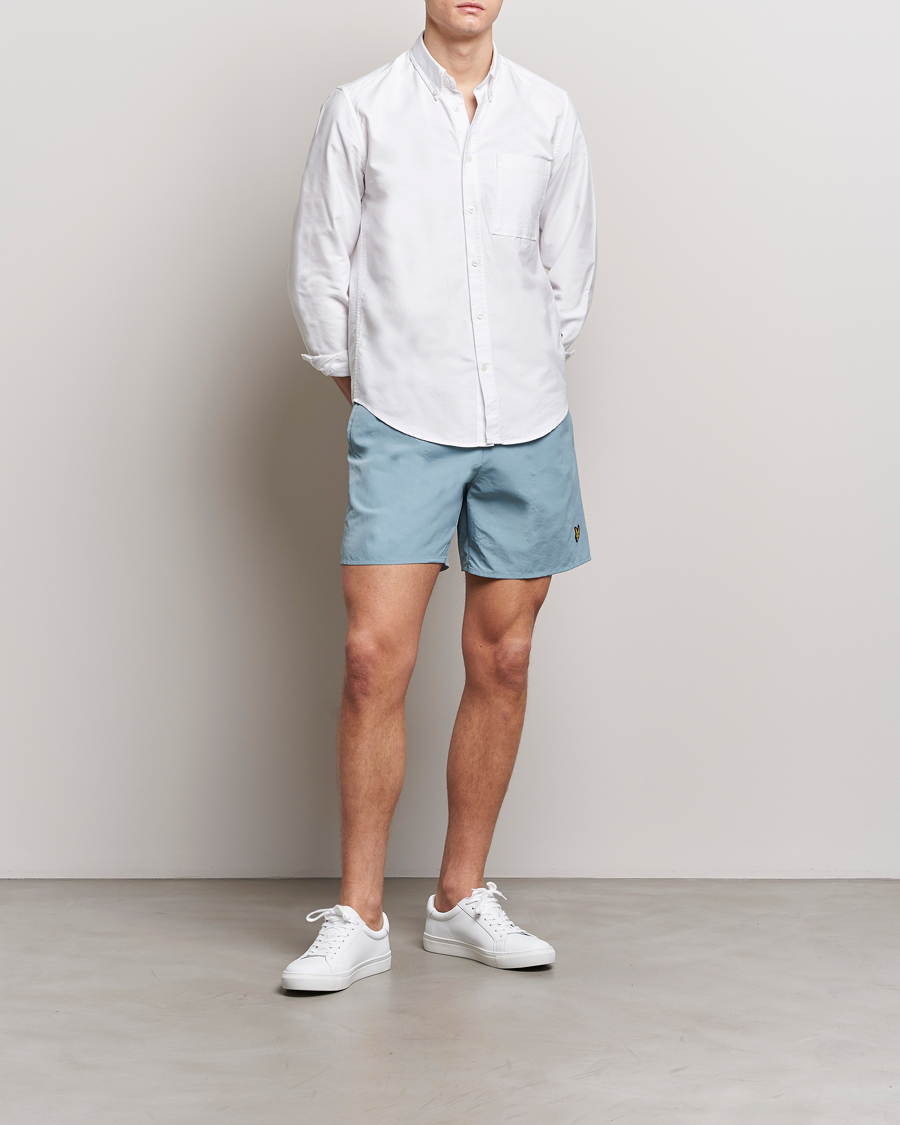 Mies | Uimahousut | Lyle & Scott | Plain Swimshorts Slate Blue
