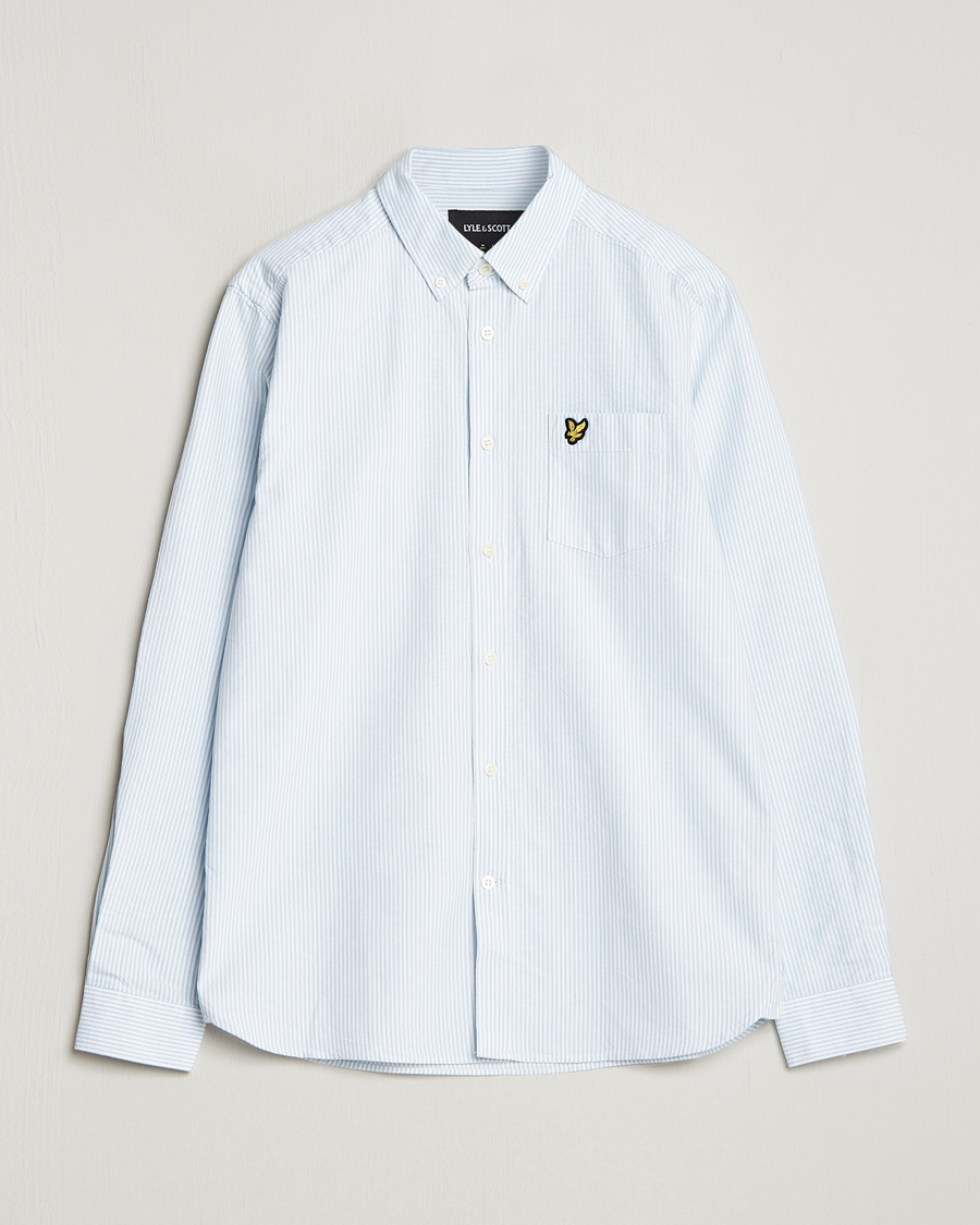 Mies | Kauluspaidat | Lyle & Scott | Lightweight Oxford Striped Shirt Blue/White