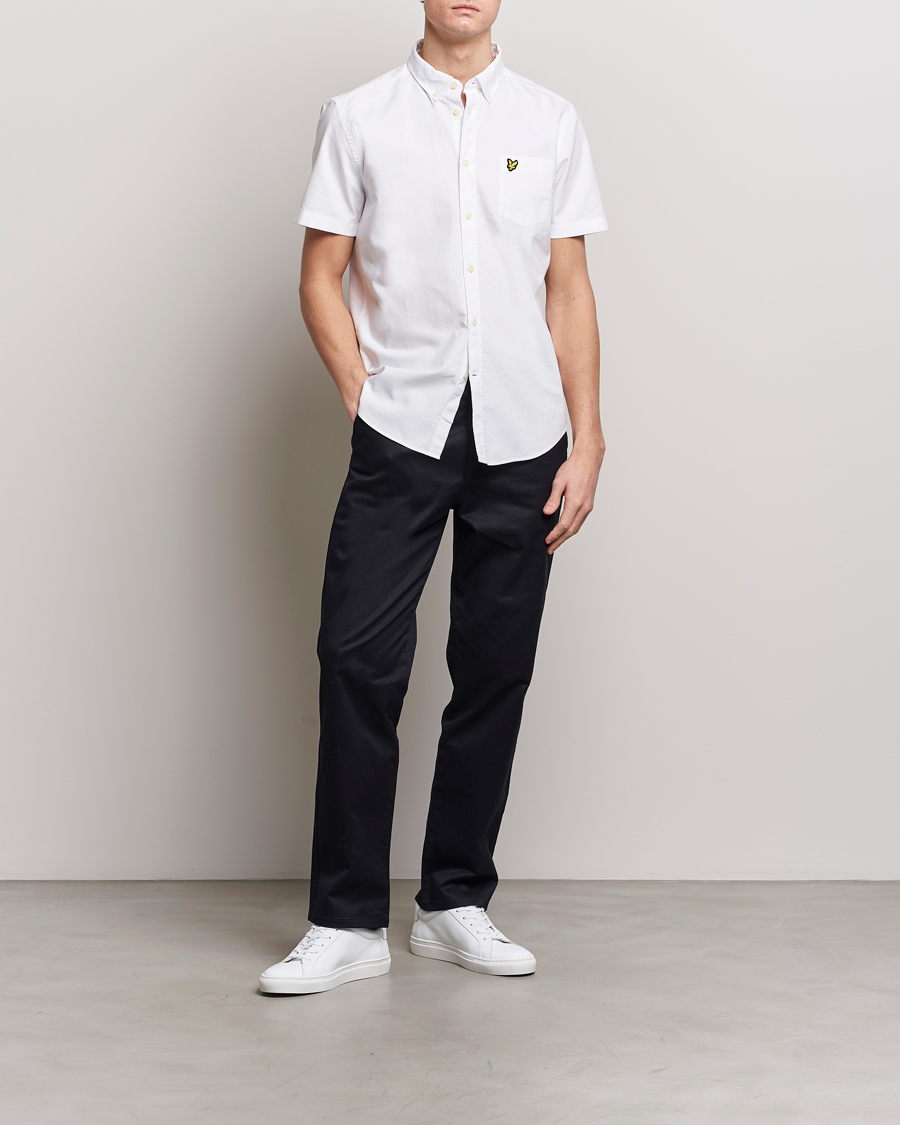 Mies | Kauluspaidat | Lyle & Scott | Lightweight Oxford Short Sleeve Shirt White