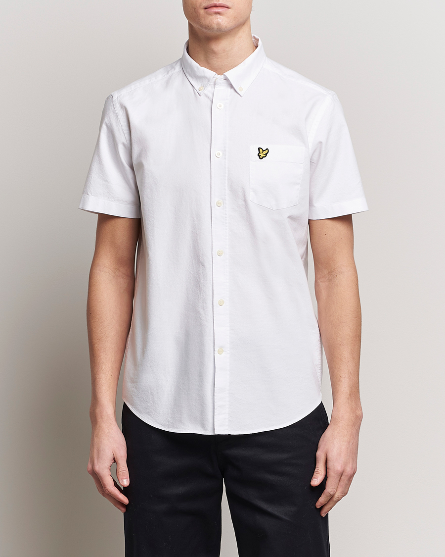 Mies | Rennot | Lyle & Scott | Lightweight Oxford Short Sleeve Shirt White