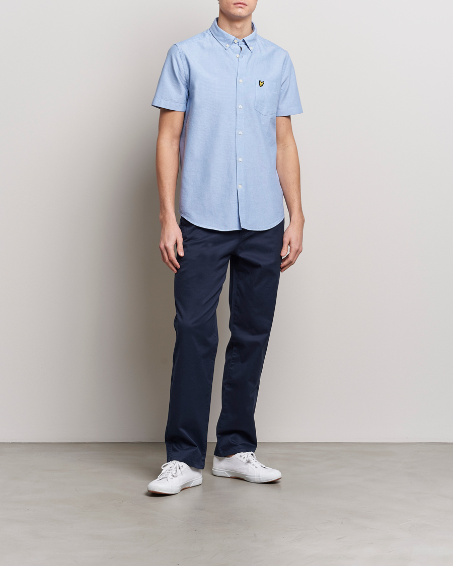 Mies | Kauluspaidat | Lyle & Scott | Lightweight Oxford Short Sleeve Shirt Riviera