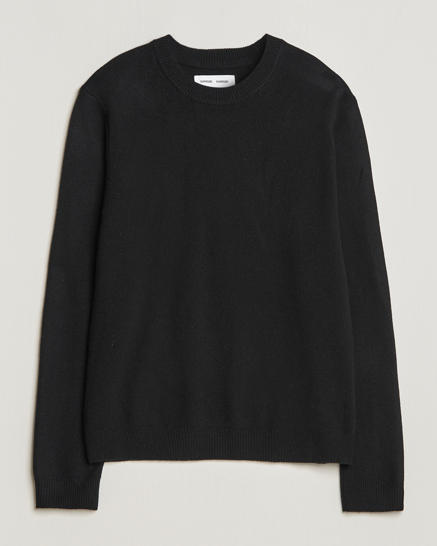 Mies | Puserot | Samsøe Samsøe | Isak Crew Neck Black