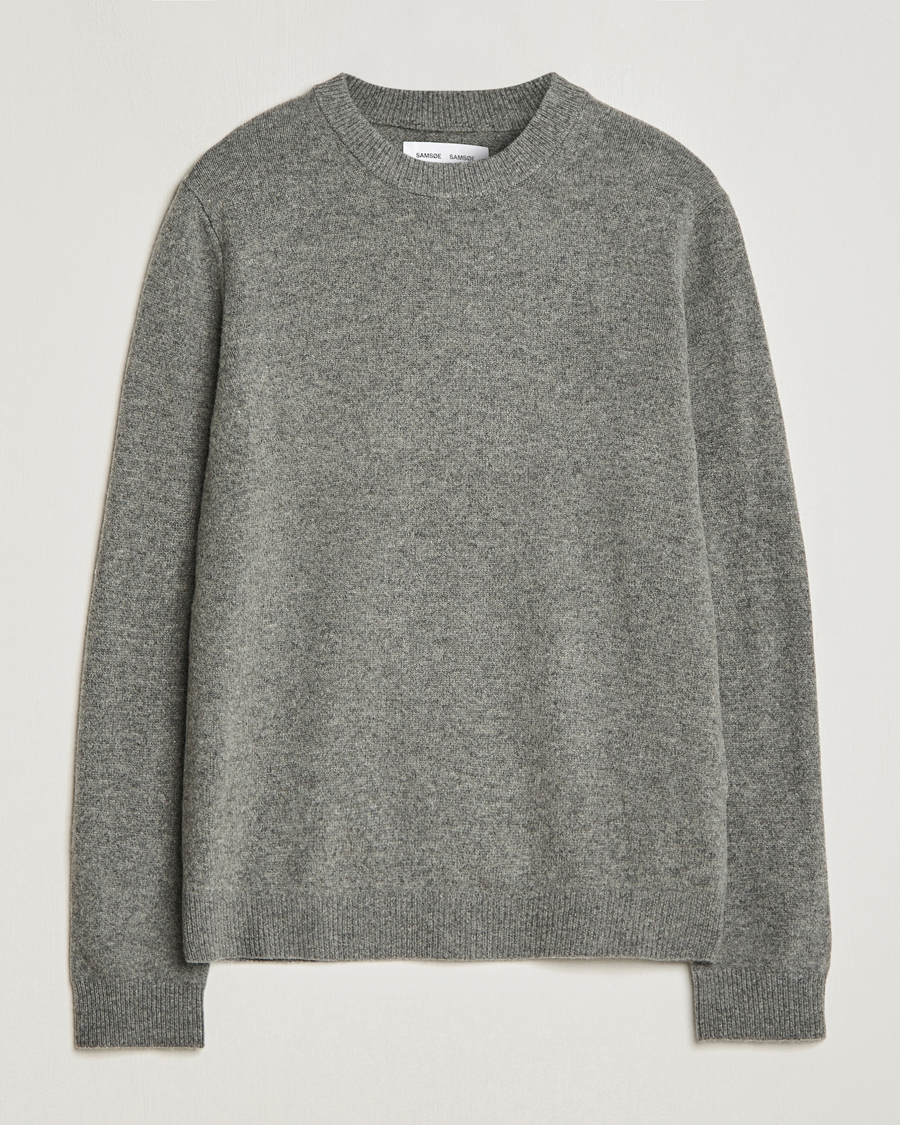 Mies | Puserot | Samsøe Samsøe | Isak Crew Neck Dark Grey