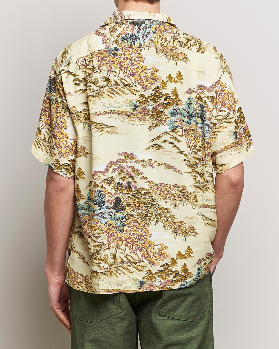 Mies | Kauluspaidat | orSlow | Printed Rayon Camp Shirt Yellow