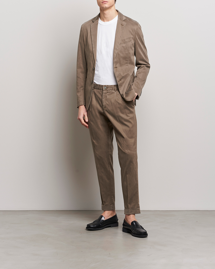Mies | Business & Beyond | BOSS BLACK | Hanry Cotton Suit Open Brown