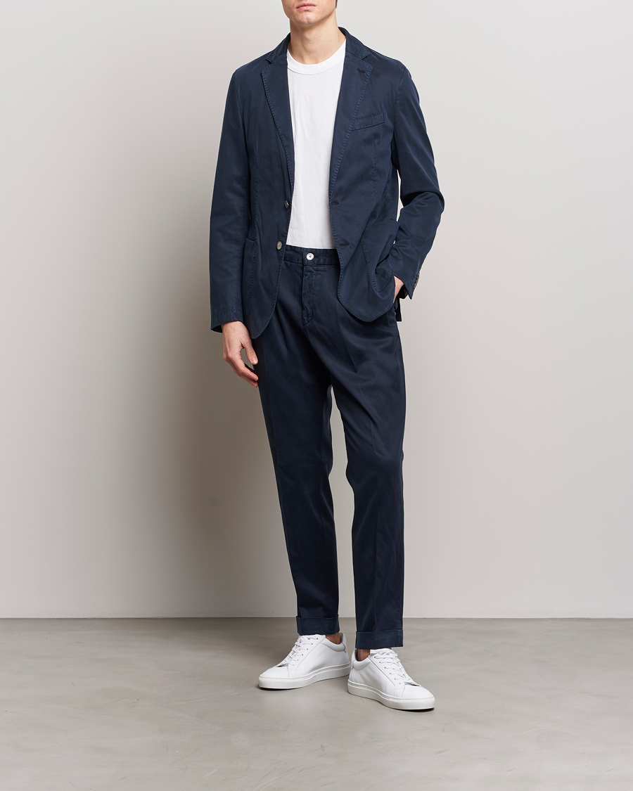 Mies | Puvut | BOSS BLACK | Hanry Cotton Suit Dark Blue
