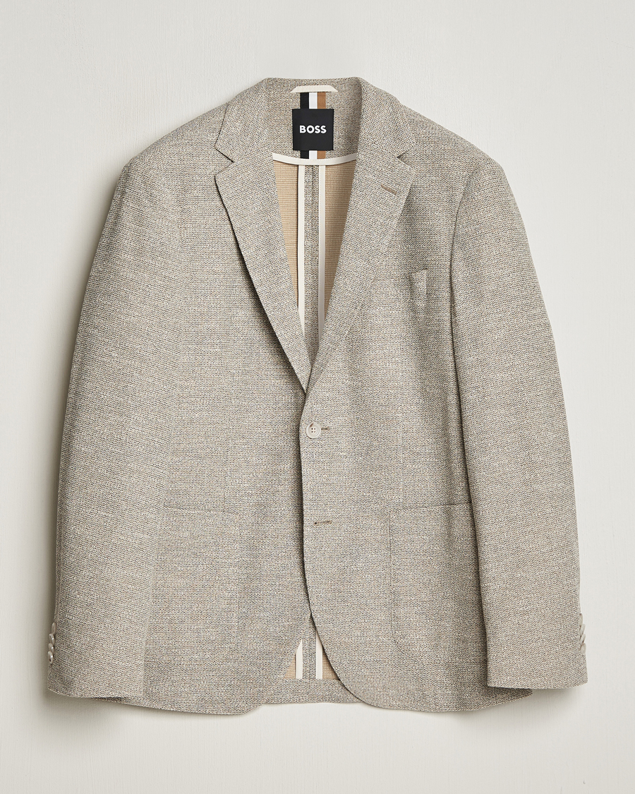 Mies | Pikkutakit | BOSS BLACK | Jaye Regular Fit Jersey Blazer Light Beige