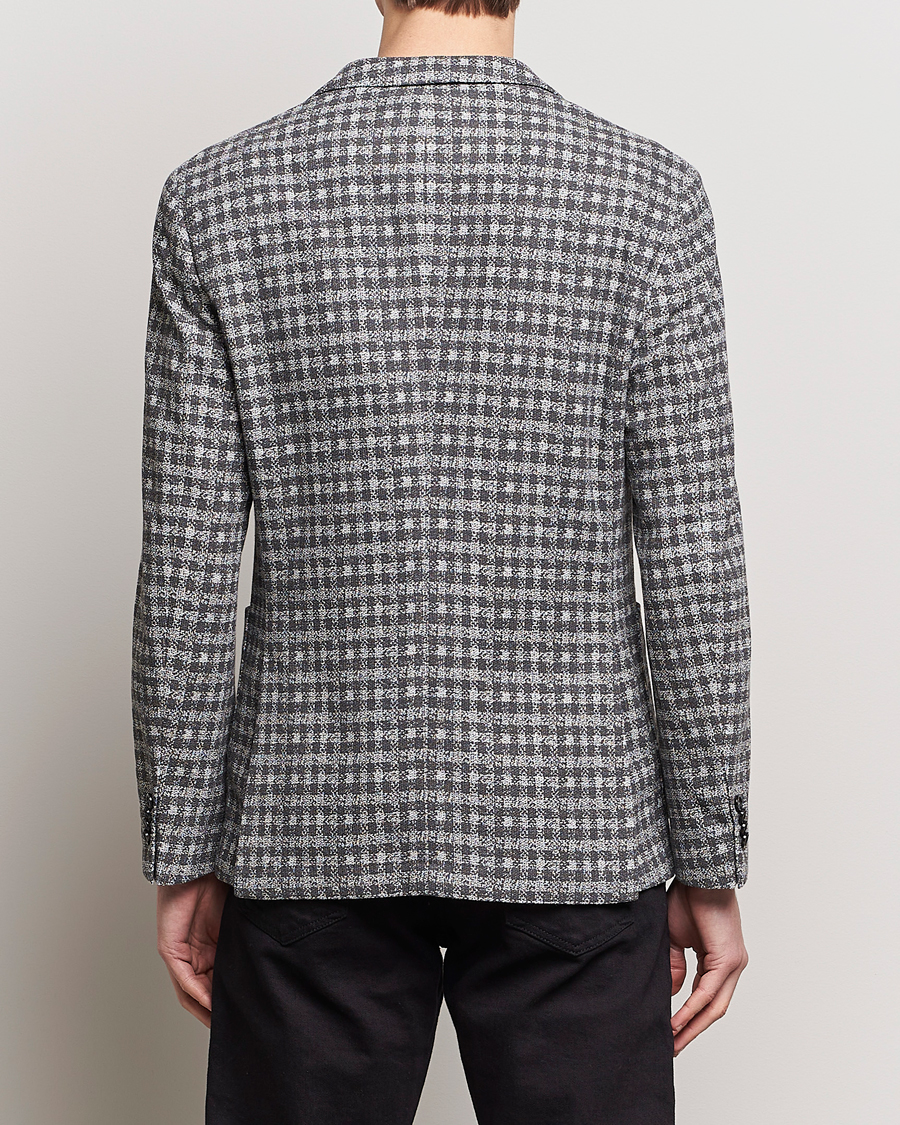 Mies | Pikkutakit | BOSS BLACK | Hanry Checked Jersey Blazer Silver