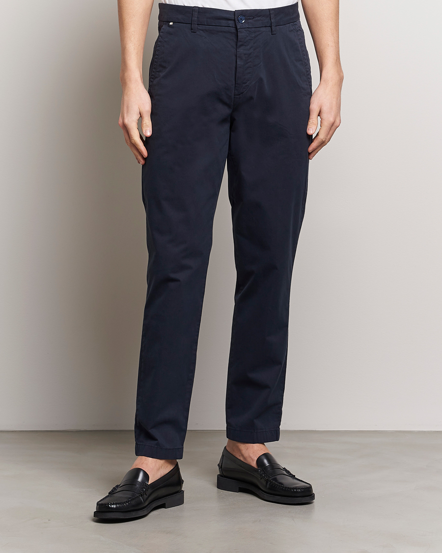Mies | Housut | BOSS BLACK | Kaiton Cotton Pants Dark Blue
