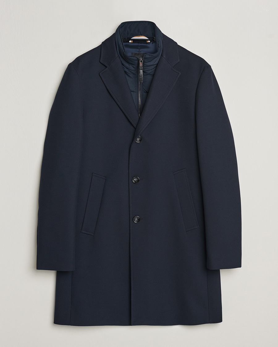 Mies | Takit | BOSS BLACK | Hyde Cotton Coat Dark Blue