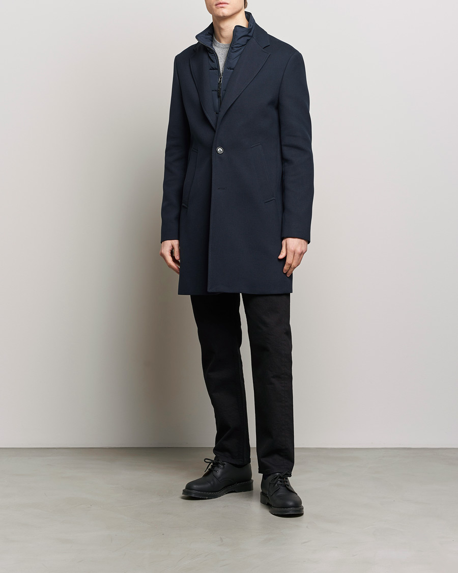Mies | Takit | BOSS BLACK | Hyde Cotton Coat Dark Blue