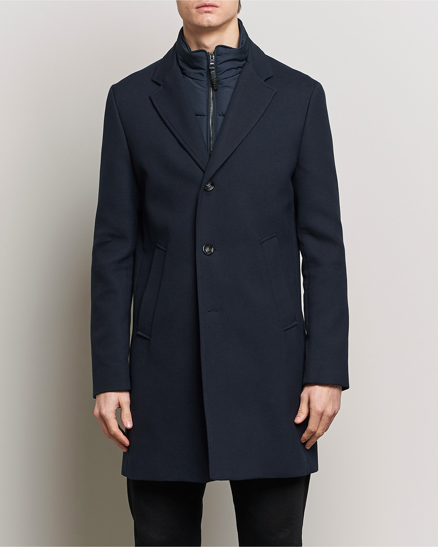 Mies |  | BOSS BLACK | Hyde Cotton Coat Dark Blue