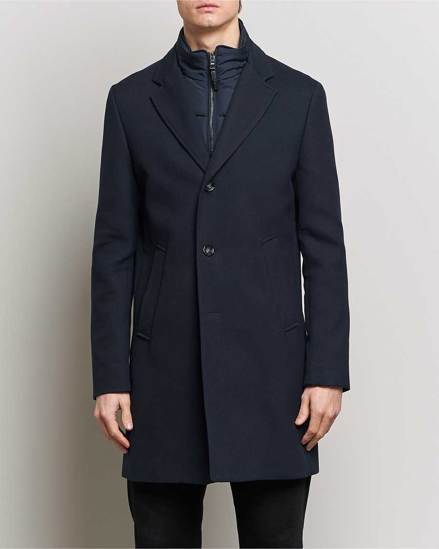 Mies | Takit | BOSS BLACK | Hyde Cotton Coat Dark Blue