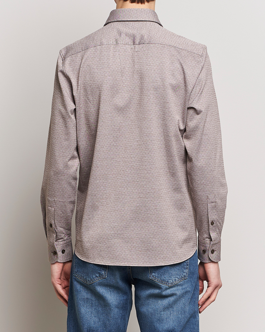 Mies | Kauluspaidat | BOSS BLACK | Hal Cotton Jersey Shirt Open Brown