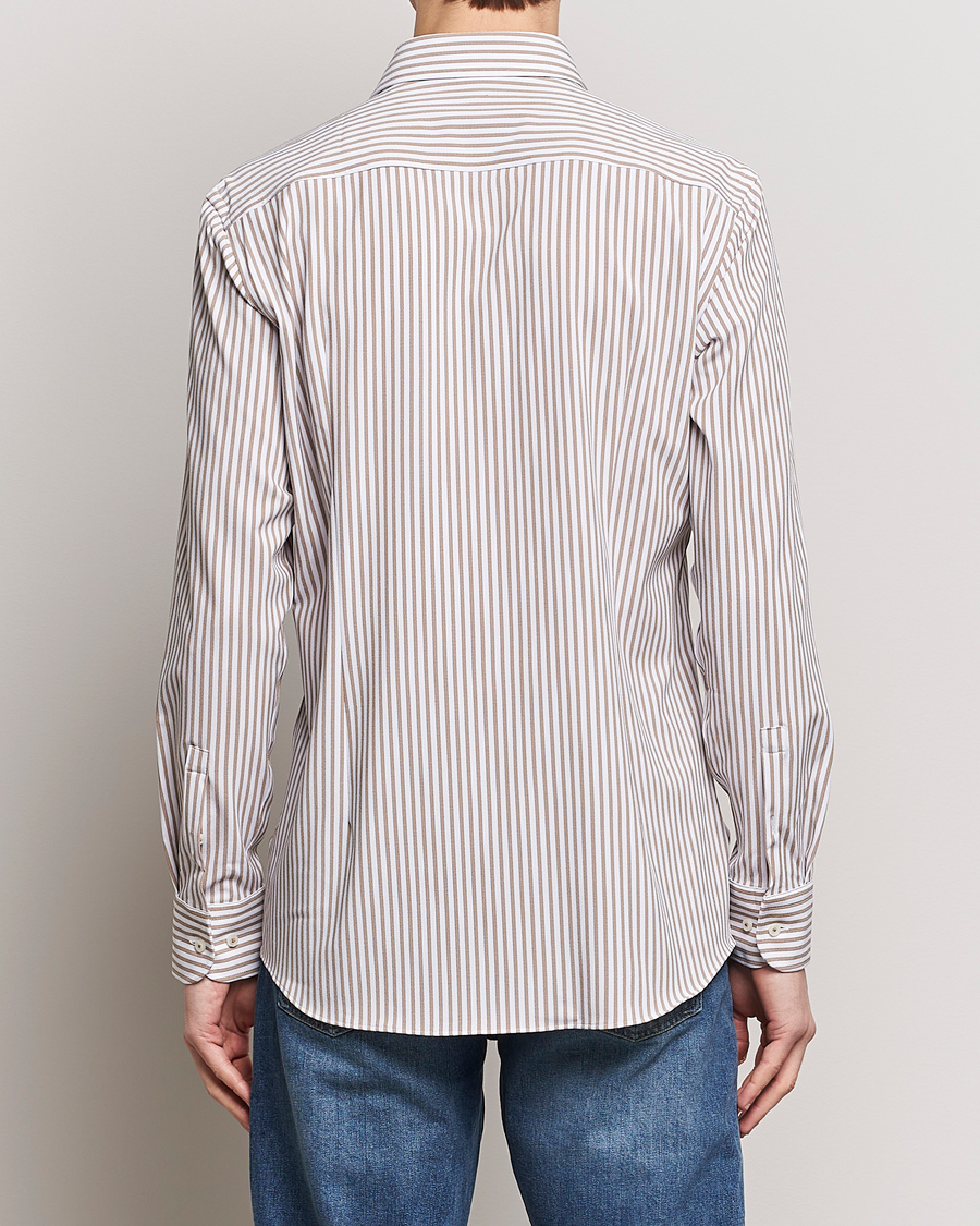 Mies | Kauluspaidat | BOSS BLACK | Hank 4-Way Stretch Striped Shirt Medium Beige