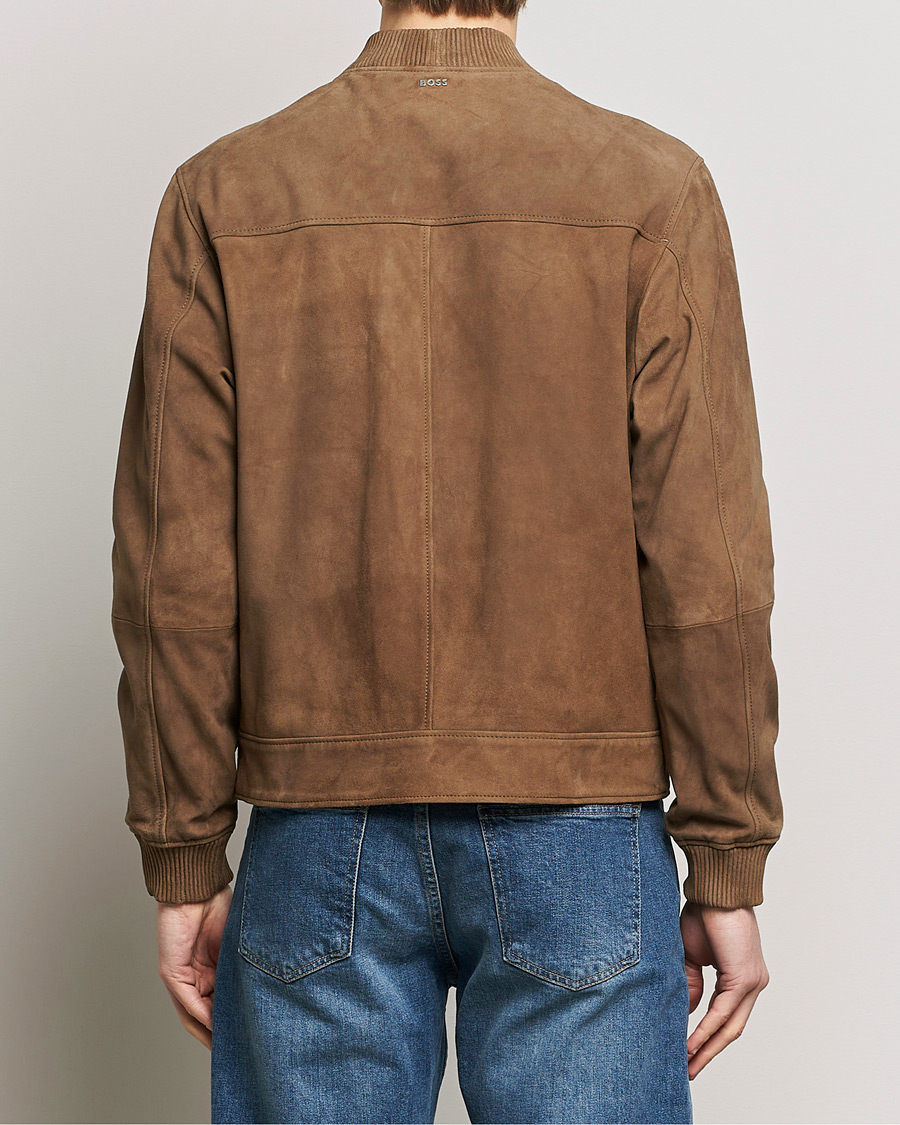 Mies | Takit | BOSS BLACK | Malbano Leather Jacket Open Brown