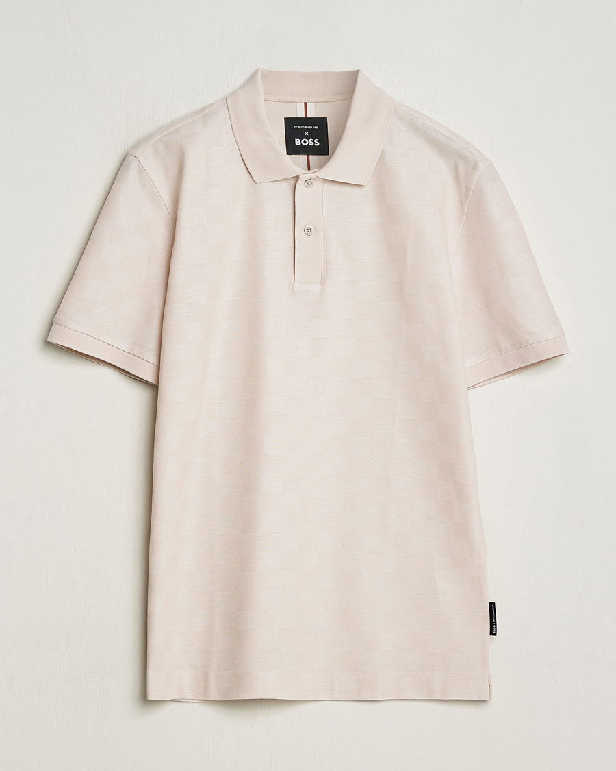 Mies | Pikeet | BOSS BLACK | Porsche Parlay Jersey Piké Open White