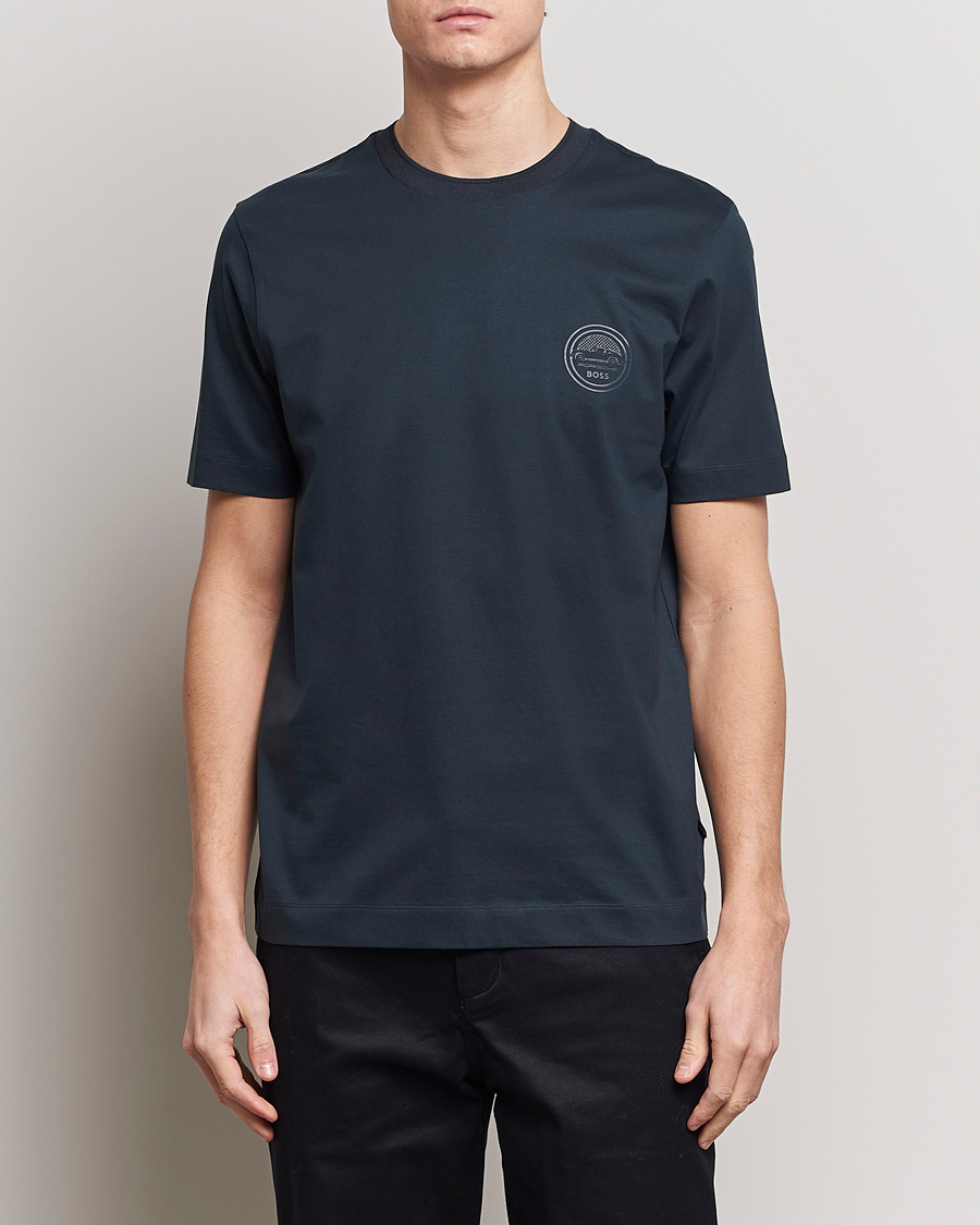 Mies | T-paidat | BOSS BLACK | Porsche Thompson T-Shirt Dark Blue
