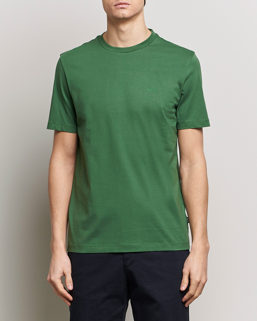 Mies | T-paidat | BOSS BLACK | Thompson Crew Neck T-Shirt Open Green