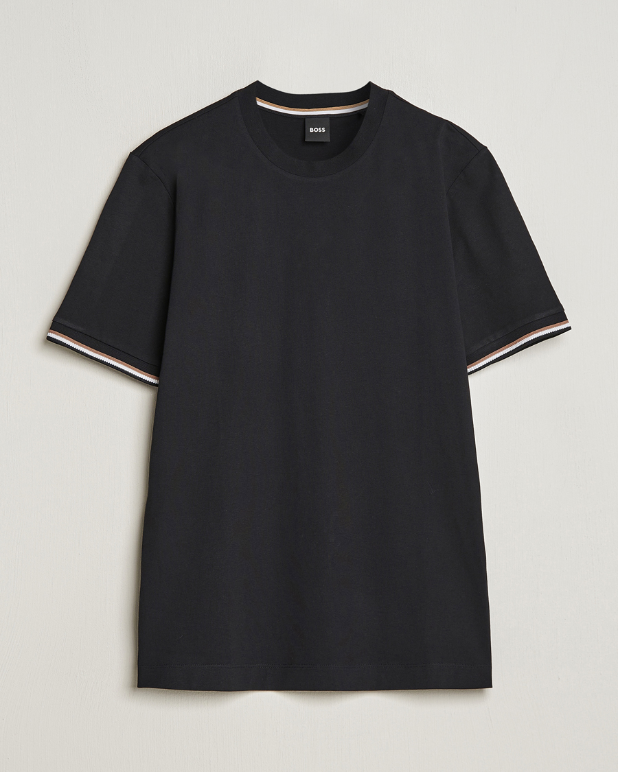 Mies | T-paidat | BOSS BLACK | Thompson Tipped Crew Neck T-Shirt Black