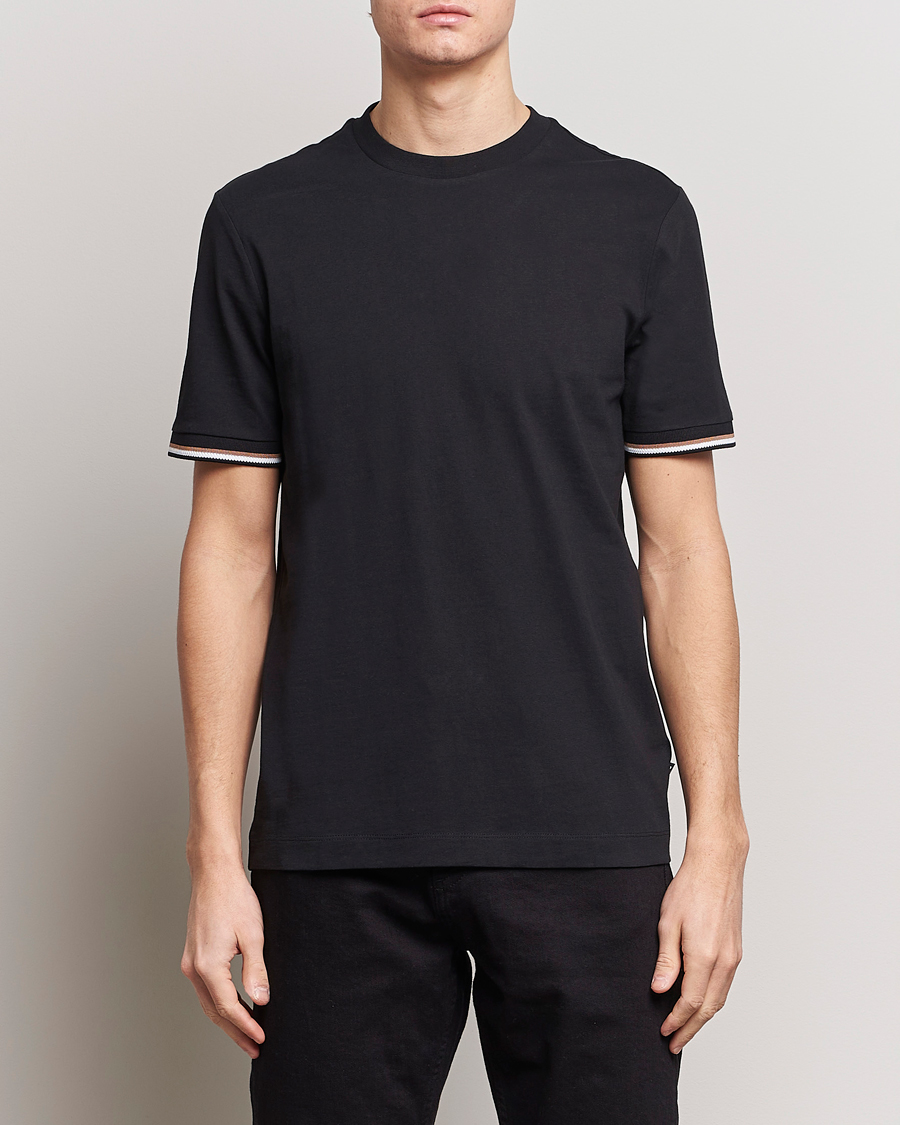 Mies | T-paidat | BOSS BLACK | Thompson Tipped Crew Neck T-Shirt Black