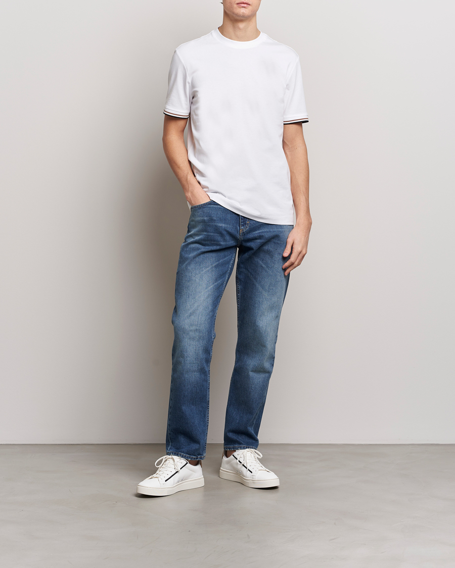 Mies | T-paidat | BOSS BLACK | Thompson Tipped Crew Neck T-Shirt White