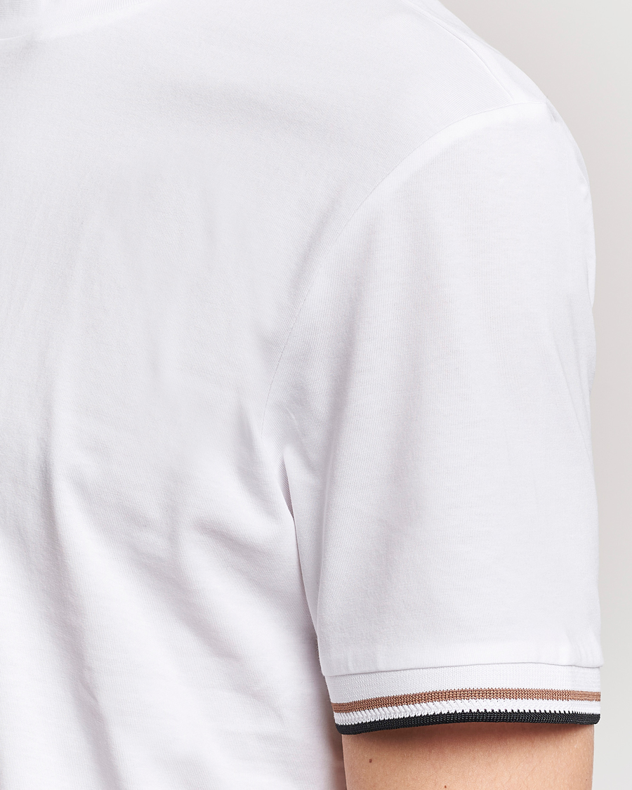 Mies | T-paidat | BOSS BLACK | Thompson Tipped Crew Neck T-Shirt White