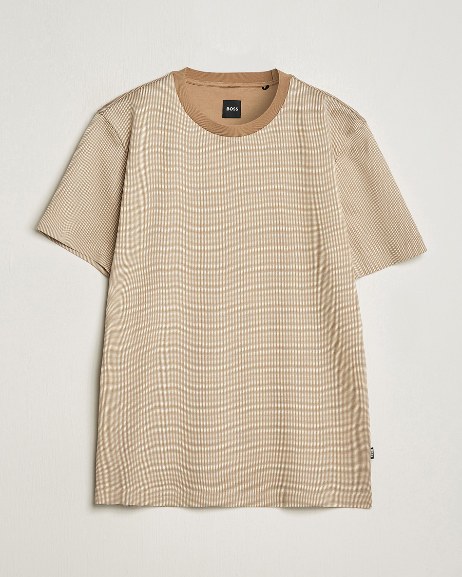 Mies | T-paidat | BOSS BLACK | Tiburt Crew Neck T-Shirt Medium Beige