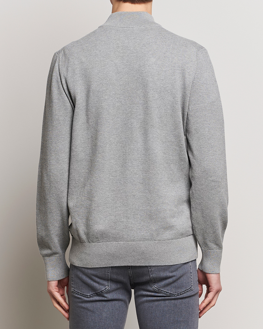 Mies | Puserot | BOSS BLACK | Ebrando Knitted Half-Zip Silver