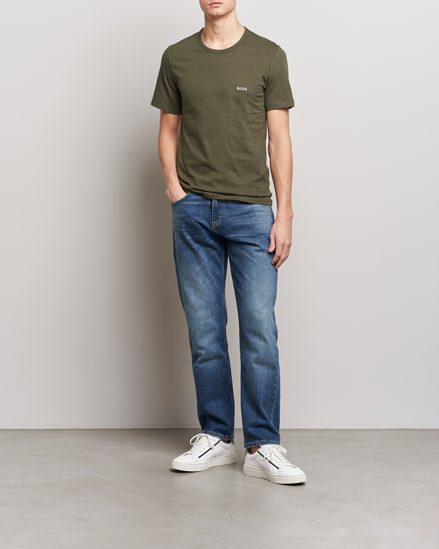 Mies | T-paidat | BOSS BLACK | 3-Pack Crew Neck T-Shirt Black/Blue/Green