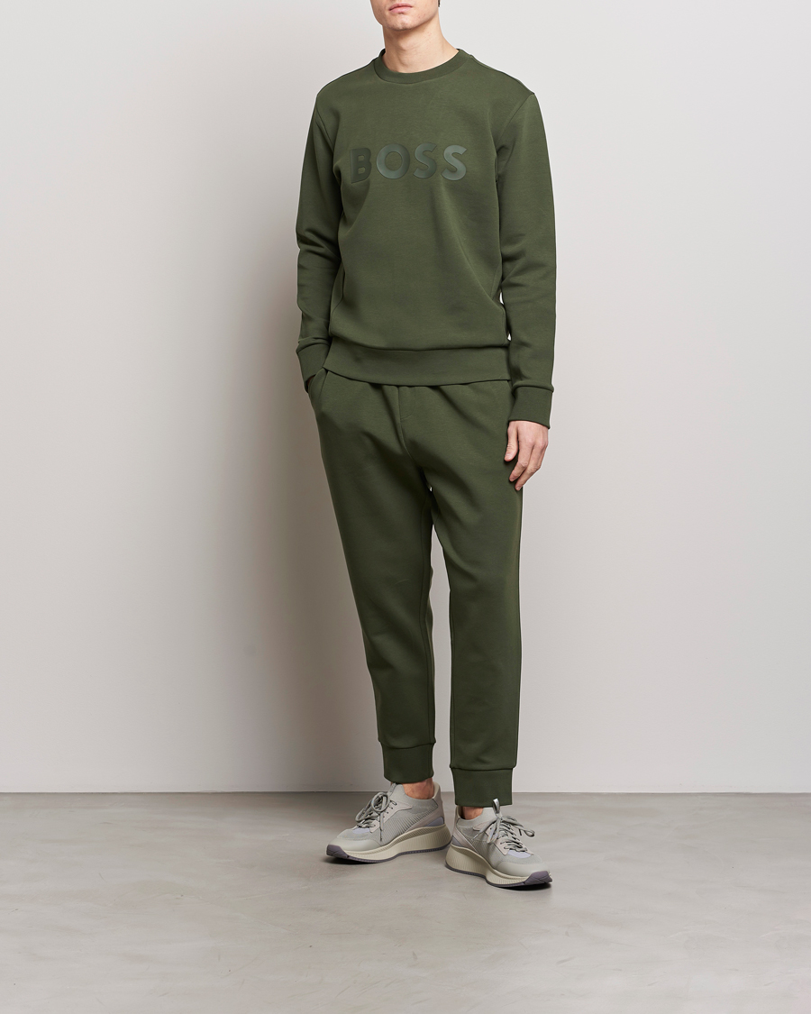 Mies | Puserot | BOSS GREEN | Salbo Logo Sweatshirt Open Green
