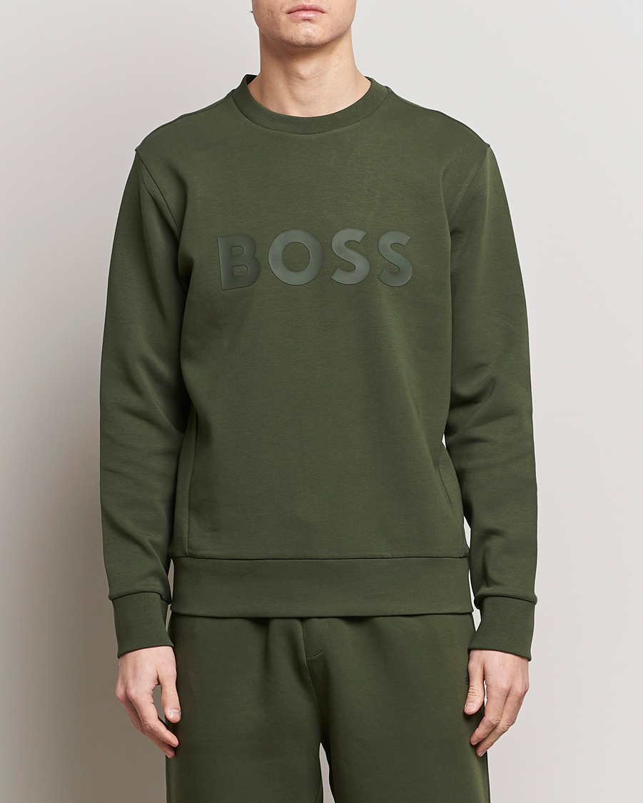 Mies | BOSS GREEN | BOSS GREEN | Salbo Logo Sweatshirt Open Green