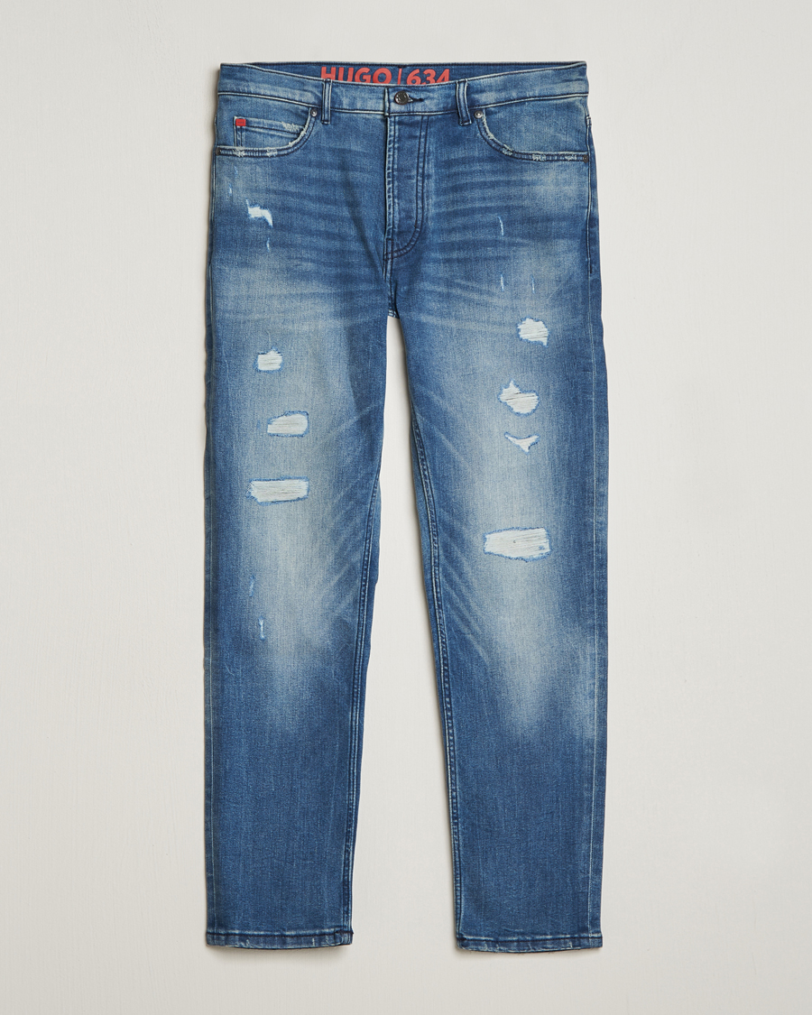 Mies | Farkut | HUGO | 634 Tapered Fit Stretch Jeans Bright Blue