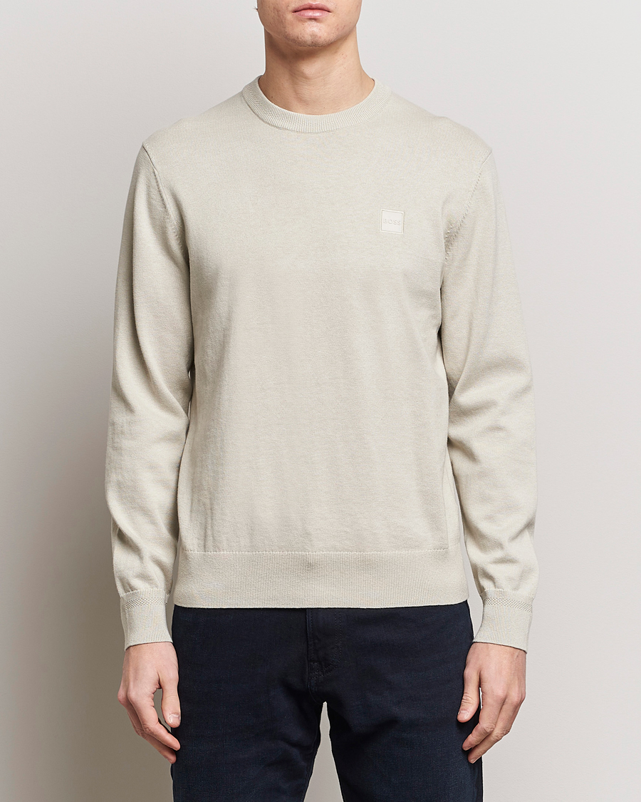 Mies | Vaatteet | BOSS ORANGE | Kanovano Knitted Sweater Light Beige