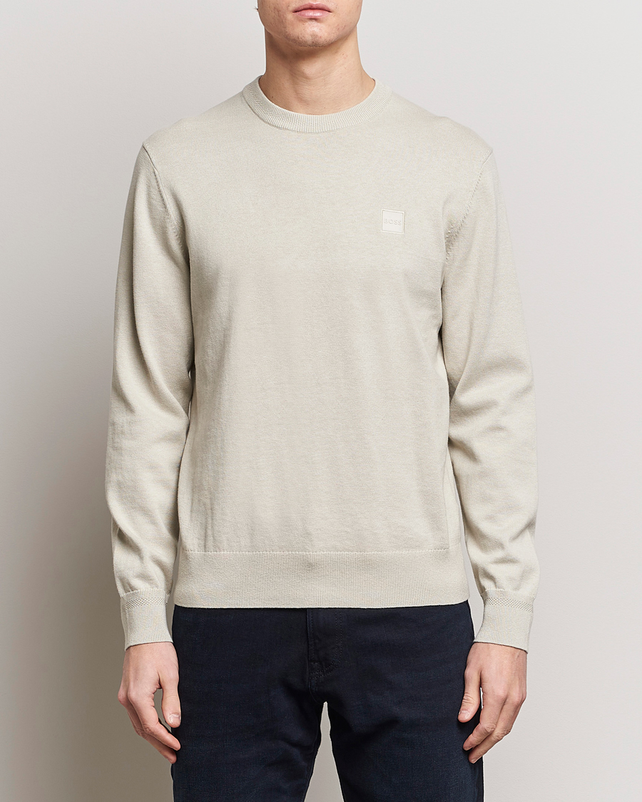 Mies | Puserot | BOSS ORANGE | Kanovano Knitted Sweater Light Beige