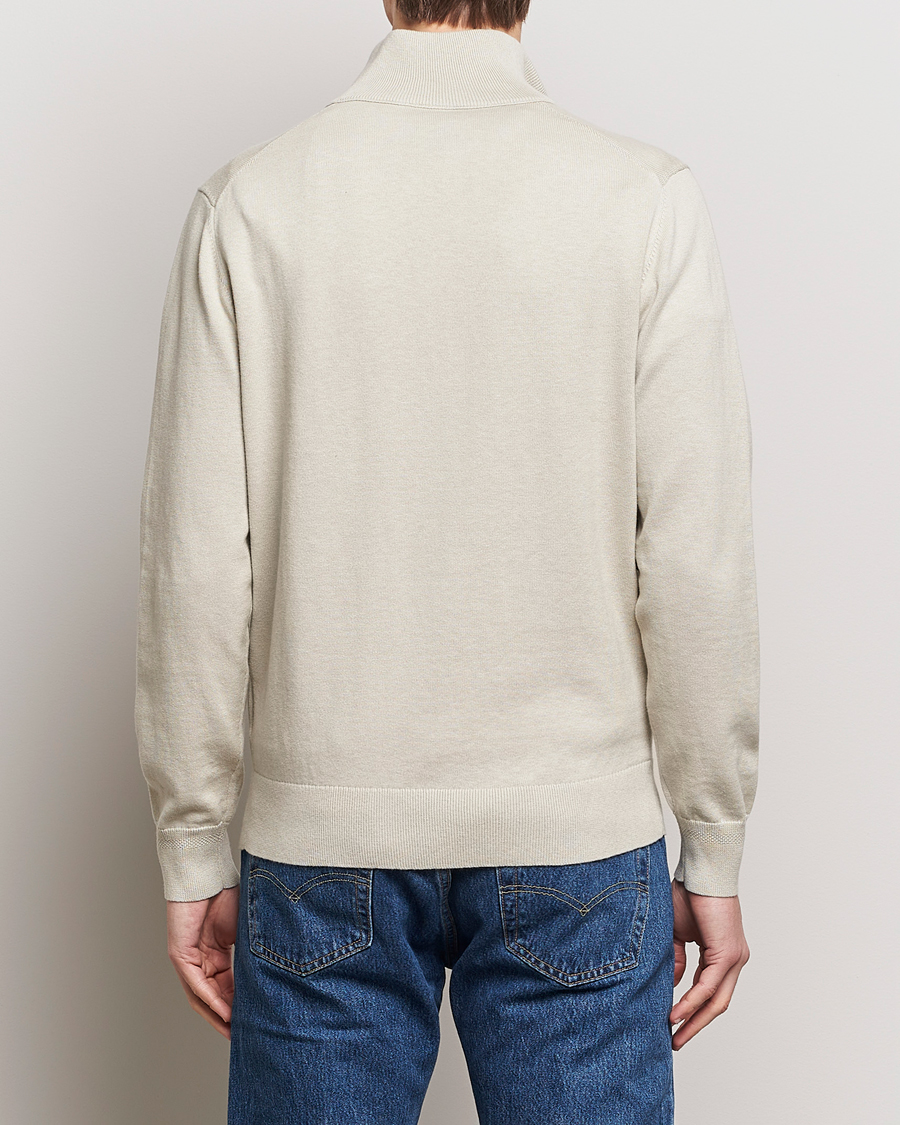 Mies | Puserot | BOSS ORANGE | Kanobix Knitted Half-Zip Light Beige