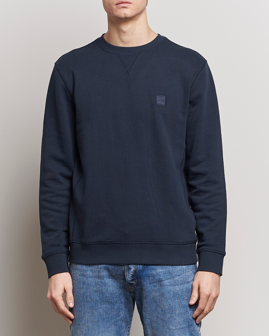 Men | BOSS ORANGE | BOSS ORANGE | Westart Logo Sweatshirt Dark Blue