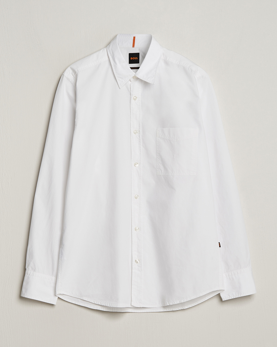 Mies | Kauluspaidat | BOSS ORANGE | Relegant Cotton Pocket Shirt White