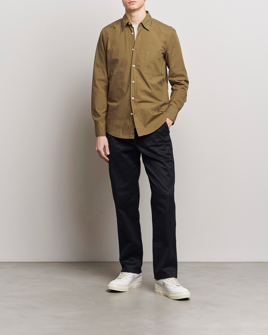 Mies | Kauluspaidat | BOSS ORANGE | Relegant Cotton Pocket Shirt Open Green