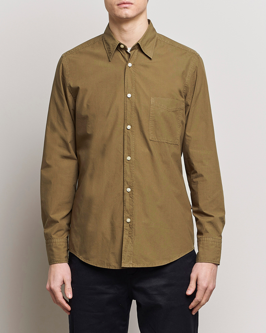 Mies | Kauluspaidat | BOSS ORANGE | Relegant Cotton Pocket Shirt Open Green