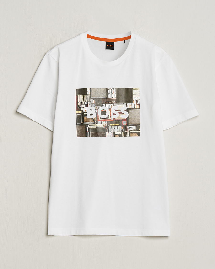 Mies | T-paidat | BOSS ORANGE | Heavy Logo T-Shirt White