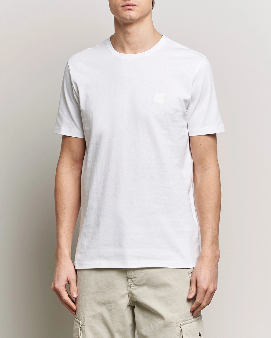 Mies | Kanta-asiakastarjous | BOSS ORANGE | Tales Logo Crew Neck T-Shirt White
