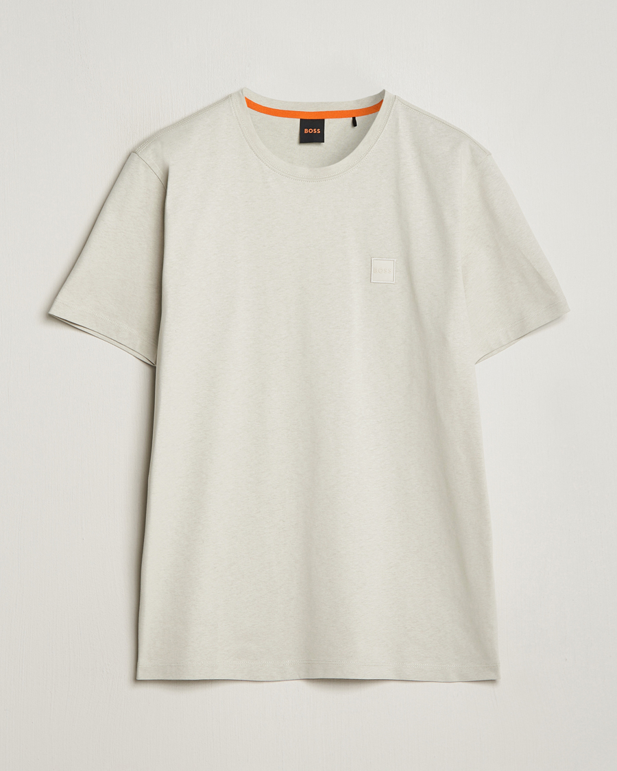 Mies | T-paidat | BOSS ORANGE | Tales Logo Crew Neck T-Shirt Light Beige